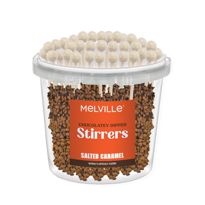 Chocolatey Stirrers 30ct Bucket - Salted Caramel Dark Chocolatey