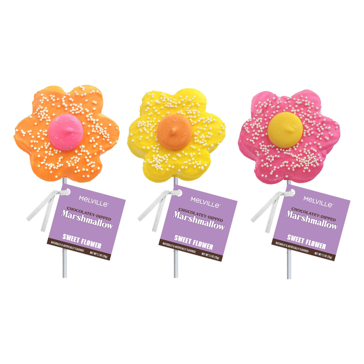 Flower Marshmallow Pops - Assorted - Bulk