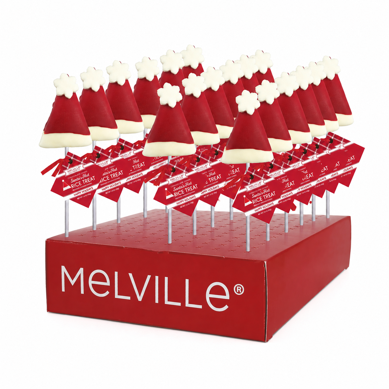 Santa Hat Rice Treat Pops - Display Stand
