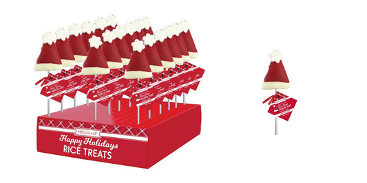 Santa Hat Rice Treat Pops - Display Stand