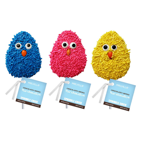 Easter Chick Marshmallow Pops - Assorted Colors - Bulk