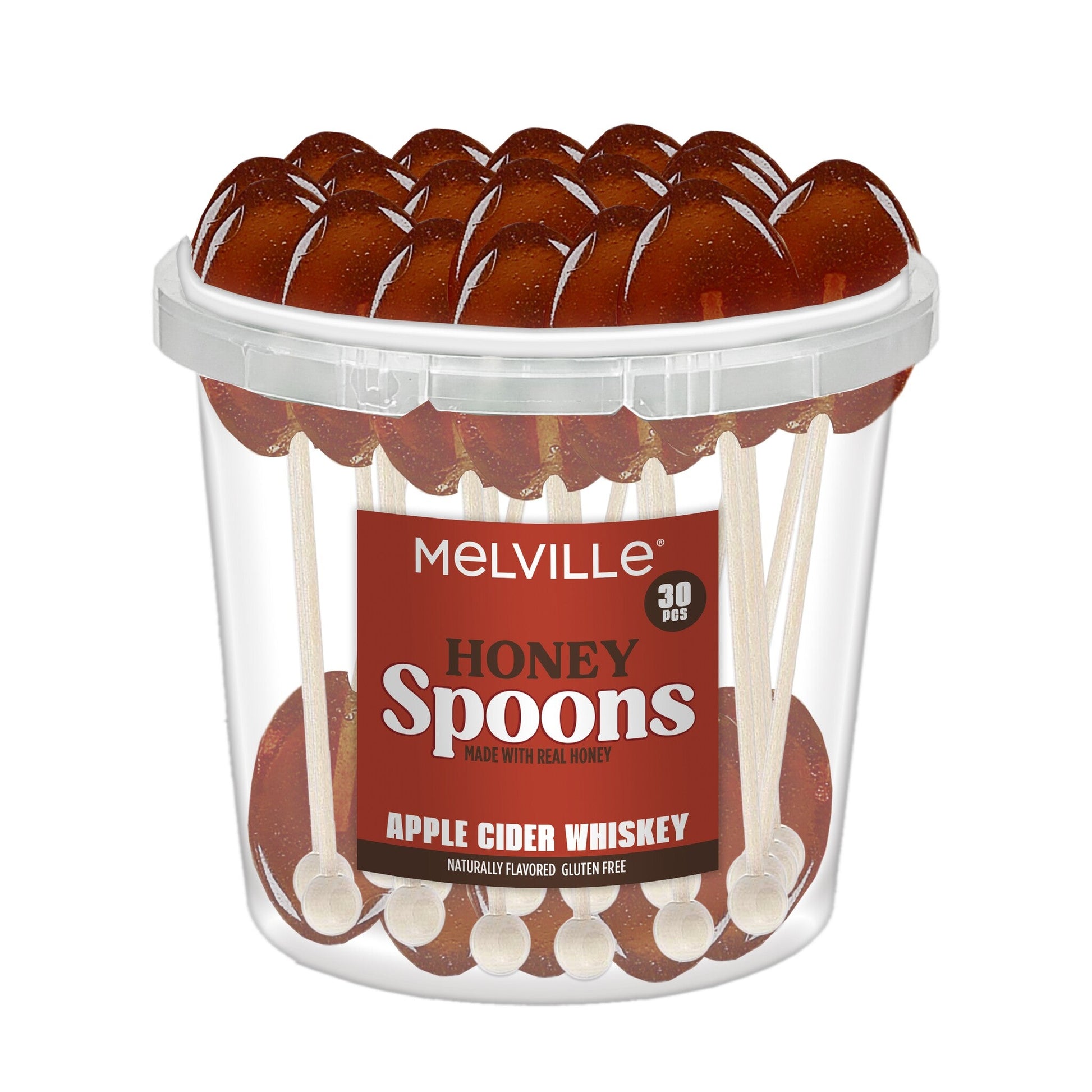 Honey Spoons 30ct Bucket - Apple Cider Whisky