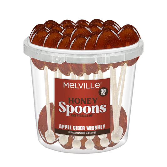 Honey Spoons 30ct Bucket - Apple Cider Whisky