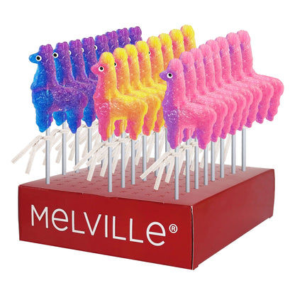 Glitter Llama Lollipops - Assorted - Display Stand / Classic