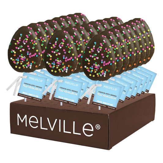 Egg-Shaped Milk Chocolatey Marshmallow Pops - Display Stand
