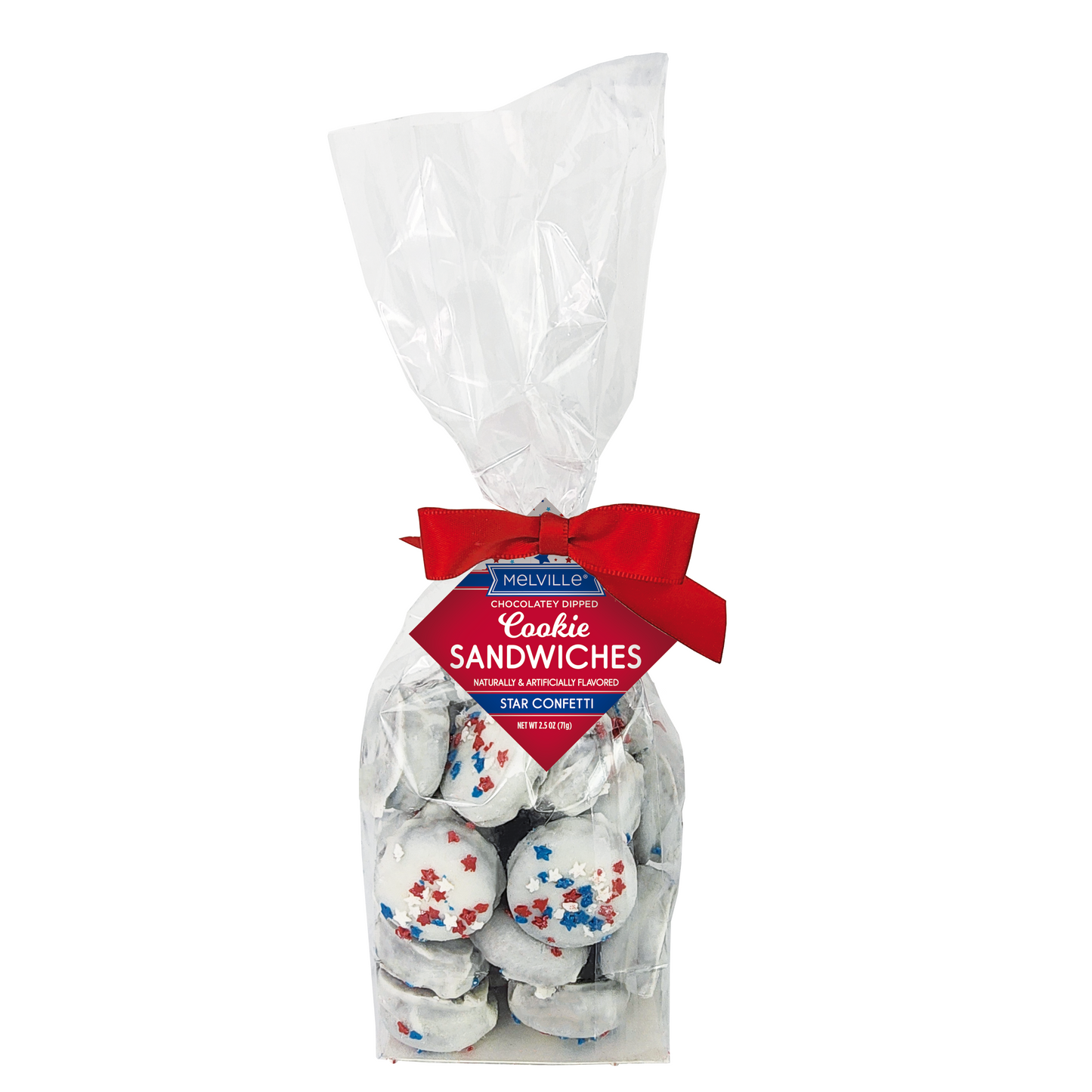 White Chocolatey-Coated Cookie Sandwiches