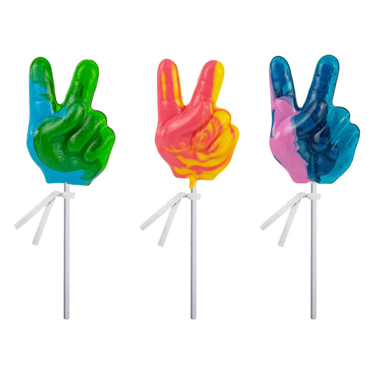 Peace Hand Asst Lollipops - Bulk