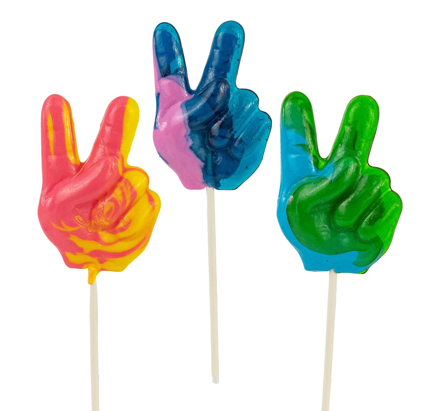 Peace Hand Asst Lollipops