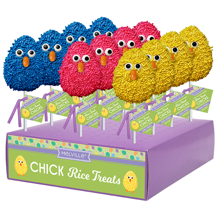 Chicken Pops Rice Rice Treat Chick Pops - Assorted | Crispy Treat – Melville Candy Wholesale