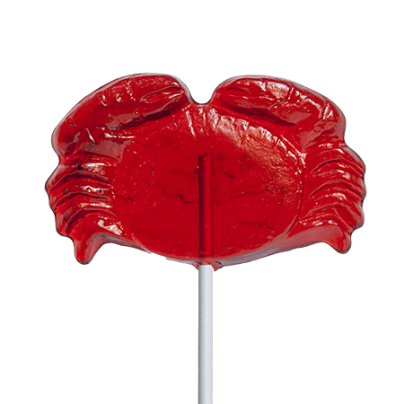 Crab Lollipops - Red, bulk