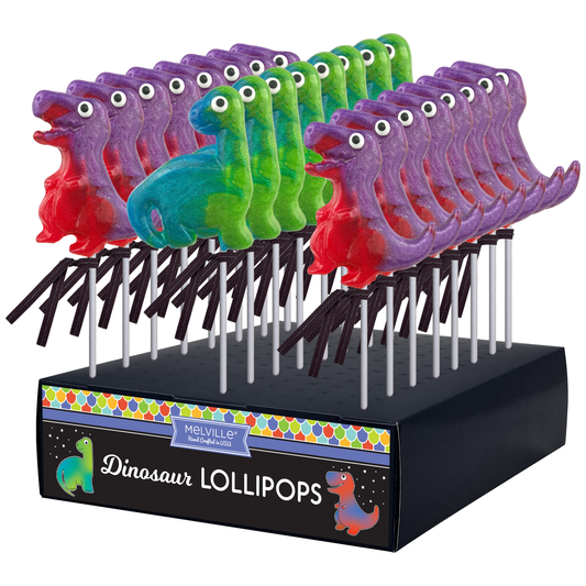 Glitter Swirl Dinosaur Lollipops