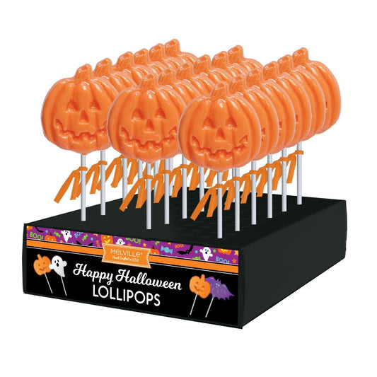 Spooky Jack-O'-Lantern Lollipops