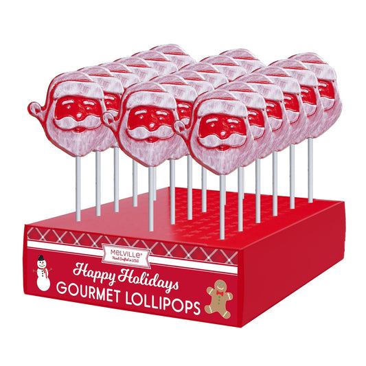 Frosted Santa Face Lollipops