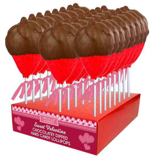Chocolatey-Dip Strawberry Lollipops