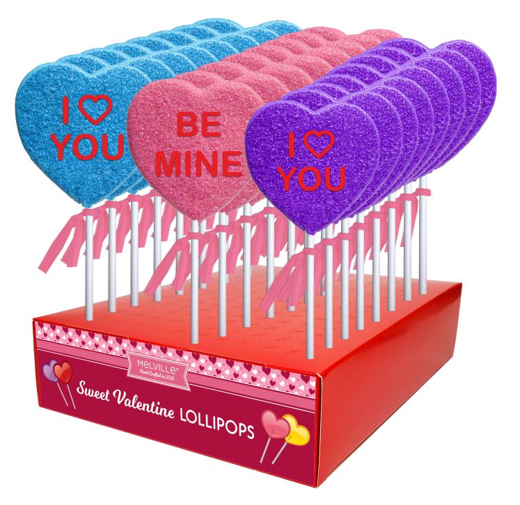 Conversation Heart Lollipops - Assorted