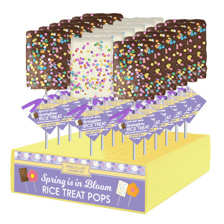 Pastel Confetti Rice Treat Pops - Assorted