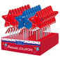 Patriotic Star Confetti Lollipops - Blue & Red