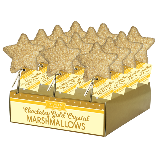 Gold Crystal Star Marshmallow Pops