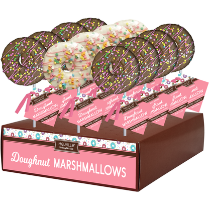 Marshmallow Donut Pops Chocolatey Dipped with Confetti