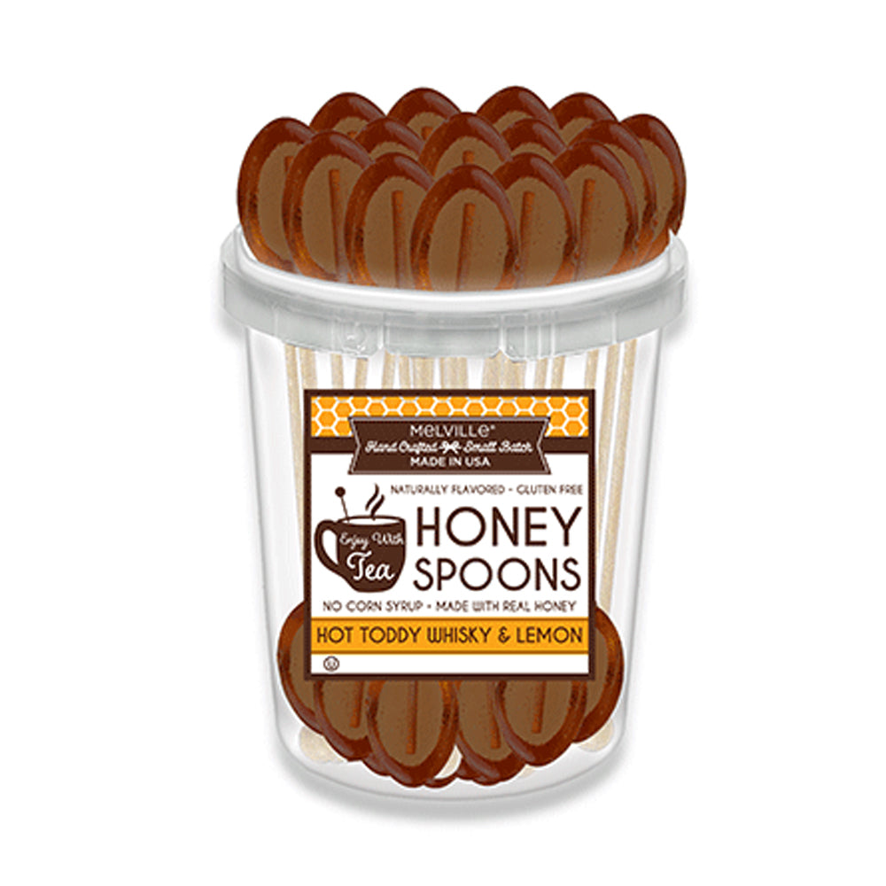 Hot Toddy Whiskey & Lemon Honey Spoons