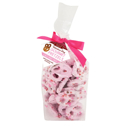 Chocolatey Coated Pretzels - Heart Confetti