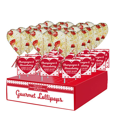 Gourmet Cocktail Lollipops - Strawberry Champagne