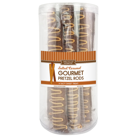 Chocolatey Dipped Pretzel Rods - Salted Caramel