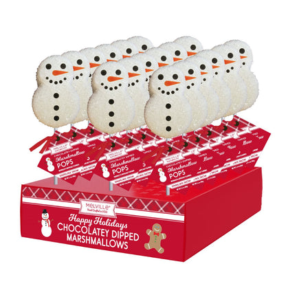 Sugar Crystal Snowman Marshmallow Pops